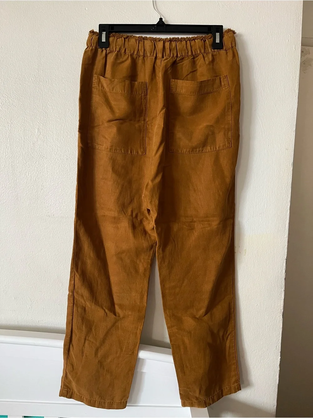 Zara Women's Drawstring Chinos in Rust